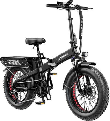 Heybike - Mars 2.0 Foldable E-bike w/ 45mi Max Operating Range & 28 mph Max Speed-UL Certified - Black-Front_Standard