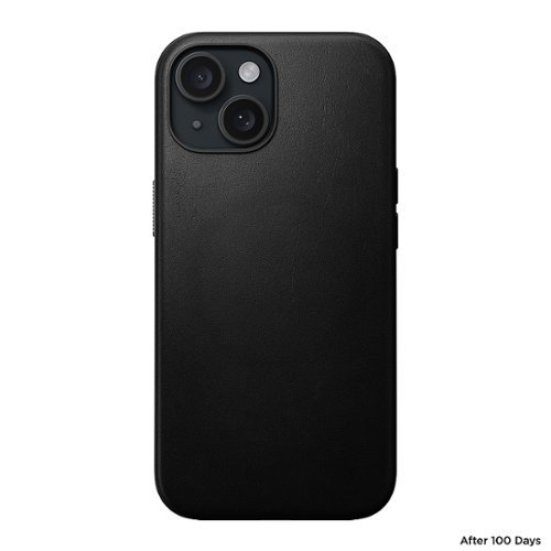 Nomad Modern Leather Case with Magsafe for Apple iPhone 15 - Black GLOBAL SHIPPING