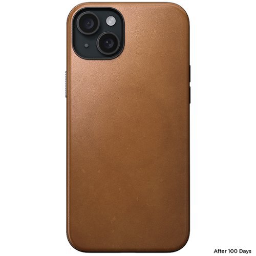 Nomad Modern Leather Case with Magsafe for Apple iPhone 15 Plus - Tan GLOBAL SHIPPING