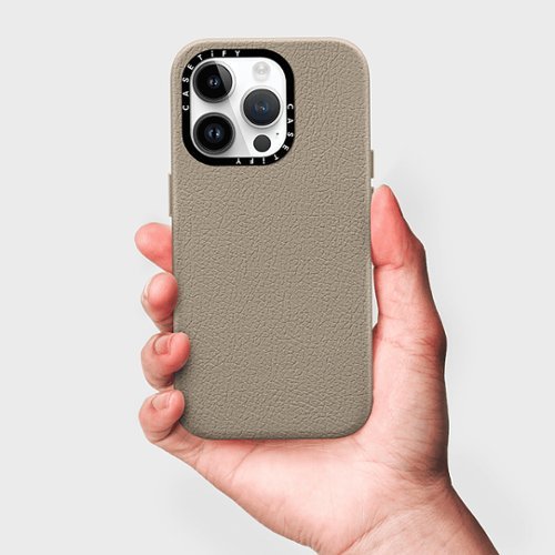 CASETiFY Leather Case with MagSafe for Apple iPhone 15 Pro Max - Greige BUY ONLINE