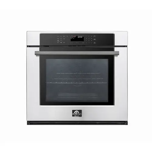 Front. Forno Appliances - 30" Built-In Single Electric Convection Wall Oven - Silver.