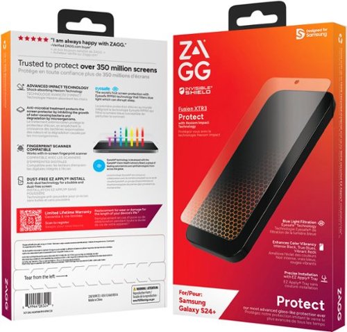 ZAGG InvisibleShield Glass Fusion XTR3 Screen Protector for Samsung Galaxy S24+ - Clear BUY ONLINE