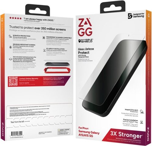 ZAGG InvisibleShield Glass+ Defense Screen Protector for Samsung Galaxy A15/A15 5G - Clear HOW TO BUY