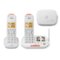 Ooma - Telo Senior Phone Bundle with Internet Home Phone Service and 2 Amplified Cordless Handsets - White-Angle_Standard