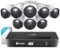 Swann - Master Series Home 16-Channel 8-Camera, 4K UHD Indoor/Outdoor, PoE Wired 2TB HDD NVR Security Surveillance System - Black-Front_Standard
