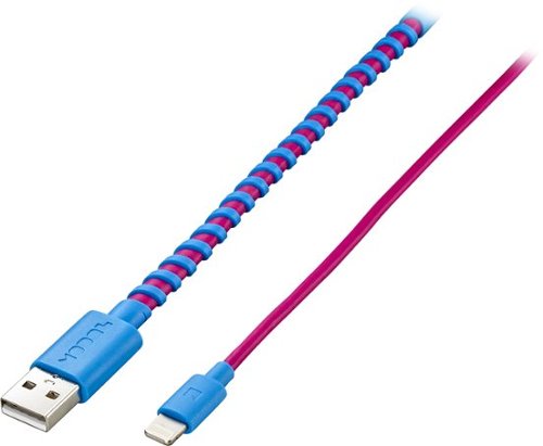  Modal™ - Apple MFi Certified 4' Twist Lightning Cable - Pink/Blue