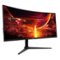 Acer - Nitro 34" LCD Curved QHD 180Hz 1ms FreeSync Gaming Monitor with HDR400 (DisplayPort, HDMI) - Black-Angle_Standard