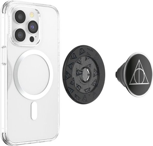 PopSockets MagSafe Round PopGrip Cell Phone Grip & Stand with Adapter Ring for Mobile Phones - Harry Potter Enamel Deathly Hallows WORLDWIDE DELIVERY