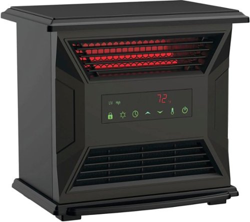 Lifesmart - 4-Element Low Profile Front Air Intake Infrared Heater - Black-Alt_View_Standard_14 