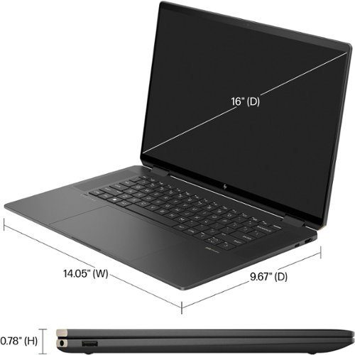 HP SPECTRE 2-IN-1 16 2.8K OLED TOUCH-SCREEN LAPTOP - INTEL CORE ULTRA 7 - 32GB MEMORY - NVIDIA GEFORCE RTX 4050 - 1TB SSD - NIGHTFALL BLACK BUY IN EUROPE