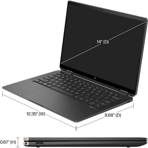 HP Spectre 2-in-1 14 2.8K OLED Touch-Screen Laptop - Intel Core Ultra 7 - Intel Evo Edition - 32GB Memory - 2TB SSD - Nightfall Black BUY IN EUROPE
