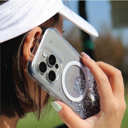 Bryten Starburst iPhone 15 Pro Max Case - Design with Sparkle Glitter, Silicon, MagSafe Compatible, Shockproof - Purple SHOP ONLINE