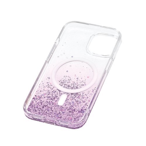 Bryten Starburst iPhone 15 Case - Design with Sparkle Glitter, Silicon, MagSafe Compatible, Shockproof - Pink WORLDWIDE DELIVERY