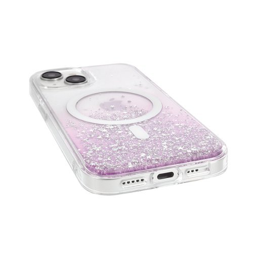 Bryten Starburst iPhone 15 Case - Design with Sparkle Glitter, Silicon, MagSafe Compatible, Shockproof - Pink GLOBAL SHIPPING