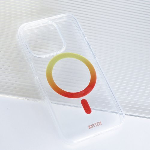 Bryten MagFX Design Phone Case for iPhone 15 Pro Case - Silicone, Compatible with MagSafe - Yellowing Resistant, Shockproof - Sunrise WORLDWIDE DELIVERY
