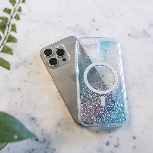 Bryten Starburst iPhone 15 Pro Case - Design with Sparkle Glitter, Silicon, MagSafe Compatible, Shockproof - Unicorn HOW TO BUY