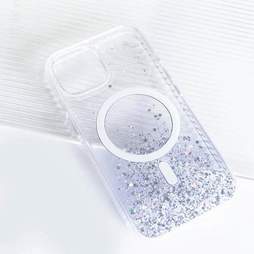 Bryten Starburst iPhone 15 Pro Case - Design with Sparkle Glitter, Silicon, MagSafe Compatible, Shockproof - Purple WHERE TO BUY