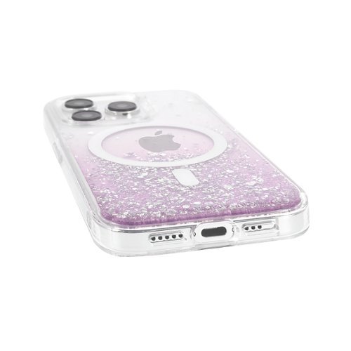 Bryten Starburst iPhone 15 Pro Max Case - Design with Sparkle Glitter, Silicon, MagSafe Compatible, Shockproof - Pink GLOBAL SHIPPING
