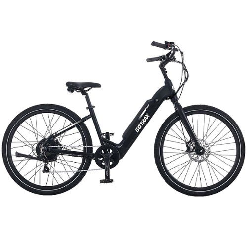 GOTRAX Adult ET10 27.5u0022 Step Through Electric Hybrid Bike - Black