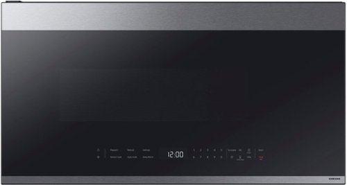 Samsung - Bespoke 2.1 Cu. Ft. Over-the-Range Microwave with Sensor Cooking and Edge to Edge Glass Display - Stainless Steel