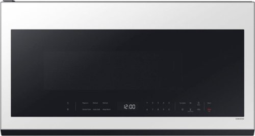 Samsung - Bespoke 2.1 Cu. Ft. Over-the-Range Microwave with Sensor Cooking and Wi-Fi Connectivity - White Glass