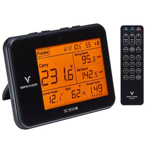 

VoiceCaddie - SC300i Swing Caddie Portable Golf Launch Monitor with Real Time Shot Data Tracking - Black