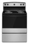 Amana - 4.8 Cu. Ft. Freestanding Single Oven Electric Range with Easy-Clean Glass Door - Stainless Steel-Front_Standard