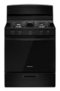Amana - 5.0 Cu. Ft. Freestanding Single Oven Gas Range with Easy-Clean Glass Door - Black-Front_Standard