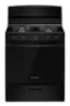 Front. Amana - 5.0 Cu. Ft. Freestanding Single Oven Gas Range with Easy-Clean Glass Door - Black.