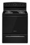 Amana - 4.8 Cu. Ft. Freestanding Single Oven Electric Range with Easy-Clean Glass Door - Black-Front_Standard