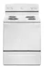 Front. Amana - 4.8 Cu. Ft. Freestanding Single Oven Electric Range with Easy-Clean Glass Door - White.