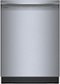 Bosch - 300 Series 24" Front Control Smart Built-In Tub Dishwasher with 3rd Rack, 46 dBA - Stainless Steel-Front_Standard