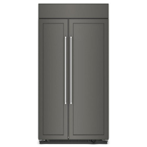 KitchenAid - 25.5 Cu. Ft. Side-by-Side Refrigerator with Under-Shelf Prep Zone - Custom Panel Ready