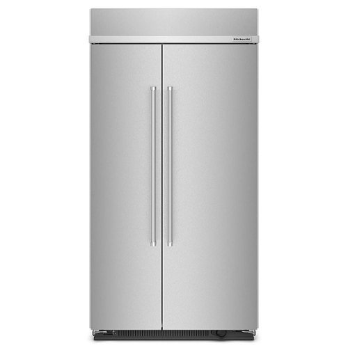 KitchenAid - 25.5 Cu. Ft. Side-by-Side Refrigerator with Under-Shelf Prep Zone - Stainless Steel