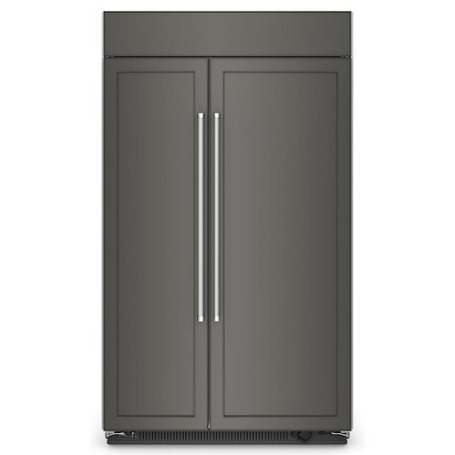 Photos - Fridge KitchenAid  30 Cu. Ft. Side-by-Side Refrigerator with Under-Shelf Prep Zo 