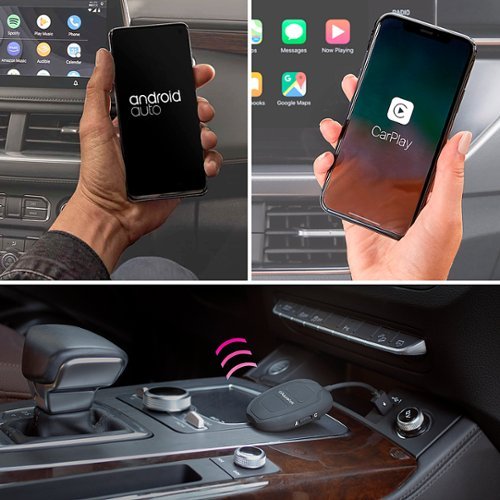Aluratek Wireless adapter for Apple CarPlay and Android Auto - Black GLOBAL SHIPPING