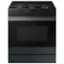 Front. Samsung - Bespoke 6.0 Cu. Ft. Slide-In Gas Range with Air Sous Vide - Matte Black Steel.