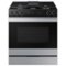 Samsung - Bespoke 6.0 Cu. Ft. Slide-In Gas Range with Smart Oven Camera - Stainless Steel-Front_Standard