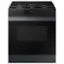 Front. Samsung - Bespoke 6.0 Cu. Ft. Slide-In Gas Range with Precision Knobs - Matte Black Steel.
