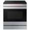 Samsung - Bespoke 6.3 Cu. Ft. Slide-In Electric Induction Range with Ambient Edge Lighting - Stainless Steel-Front_Standard 