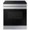 Samsung - Bespoke 6.3 Cu. Ft. Slide-In Electric Induction Range with Anti-Scratch Glass Cooktop - Stainless Steel-Front_Standard