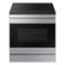 Samsung - Bespoke 6.3 Cu. Ft. Slide-In Electric Induction Range with AI Home Display - Stainless Steel-Front_Standard