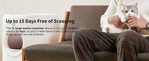 Petkit PuraX Self-Cleaning Wifi Enabled Automatic Cat Litter Box for Multiple Cats with Litter Mat - White GLOBAL SHIPPING