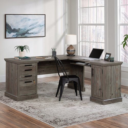 

Sauder - Aspen Post L-Desk 66 X 66 Pp A2 - Pebble Pine