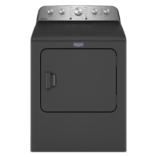 Maytag - 7.0 Cu. Ft. Gas Dryer with Steam and Extra Power Button - Volcano Black