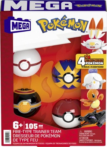 Mega Construx Pokemon Fire-Type Trainer Team (4-Pack) HOW TO BUY