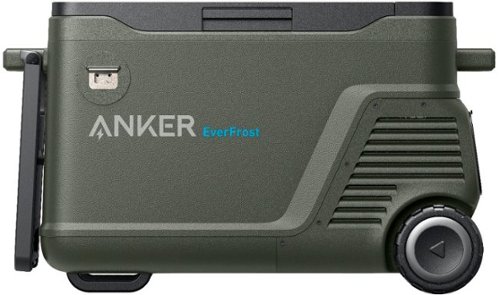 Anker - Everfrost Portable Cooler 30 with 299 Wh Plug in Battery(New), Refrigerator & Freezer, Powered by AC/DC or Solar - Green