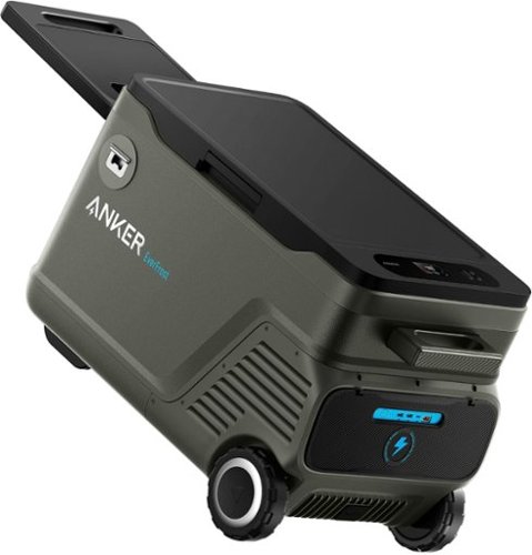 Anker - Everfrost Portable Cooler 40 with 299 Wh Plug in Battery(New), Refrigerator & Freezer, Powered by AC/DC or Solar - Forest Green
