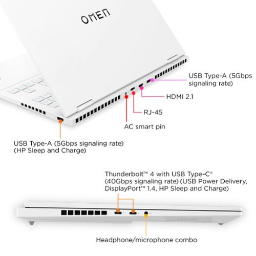 HP OMEN Transcend 16 Wide Quad XGA Gaming Laptop - Intel Core i9-14900HX - 16GB DDR5 Memory - NVIDIA GeForce RTX 4070 - 1TB SSD - Ceramic White BUY ONLINE
