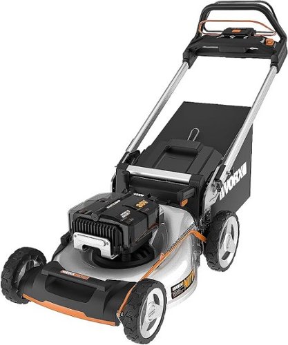 WORX - Nitro 80V Cordless Self-Propelled Lawn Mower (4 x 5.0 Ah Batteries and 1 x Charger) - Black